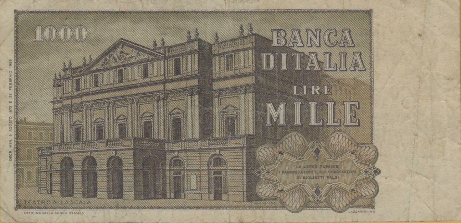 Italy 1000 1969 XF P-101/a